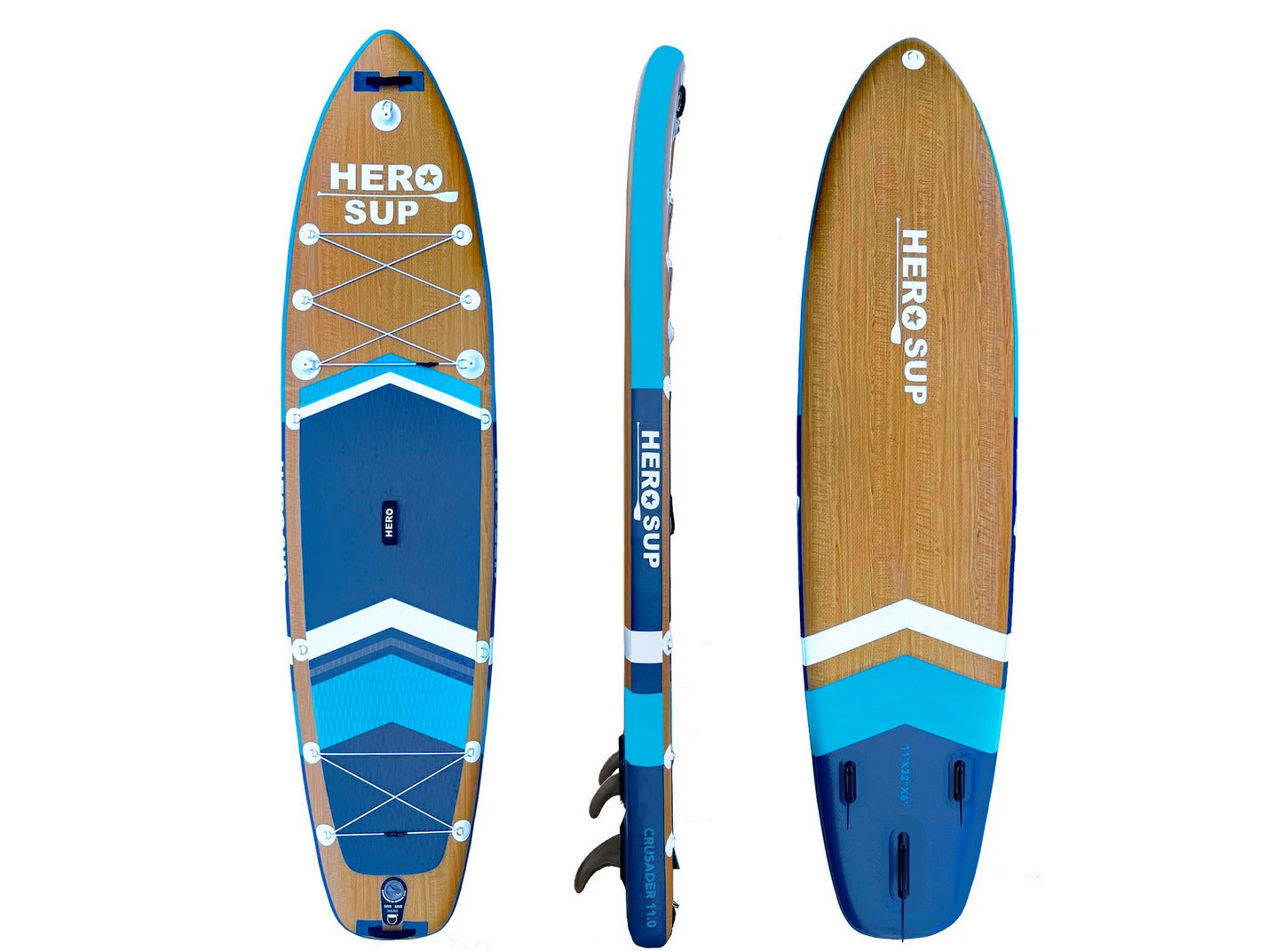 Hero SUP All-Around 11' Crusader Inflatable Stand-Up Paddle Board