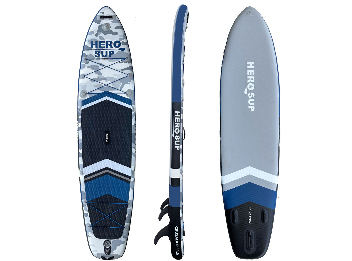 Hero SUP All-Around 11' Crusader Inflatable Stand-Up Paddle Board
